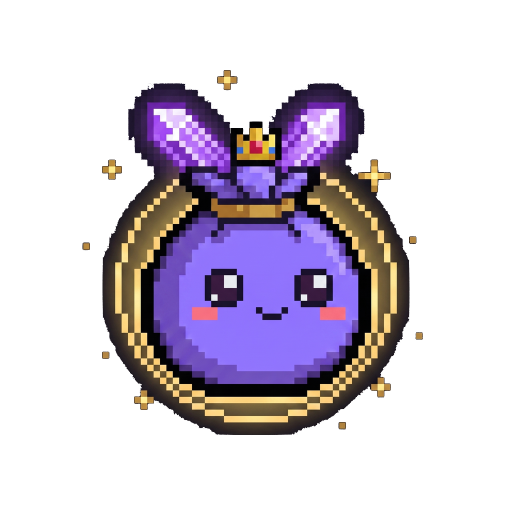 A Bagling with a crown and a glowing aura